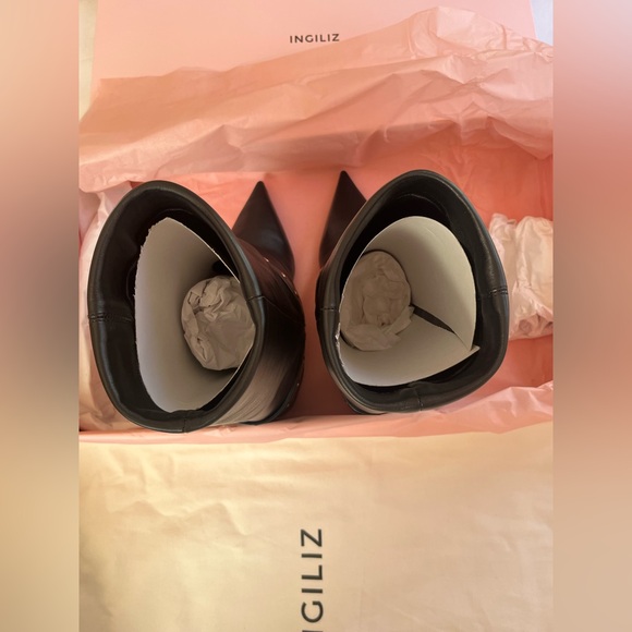 Ingiliz Mia 06 Black Smooth Leather Boots - Picture 5 of 10